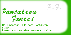 pantaleon fancsi business card